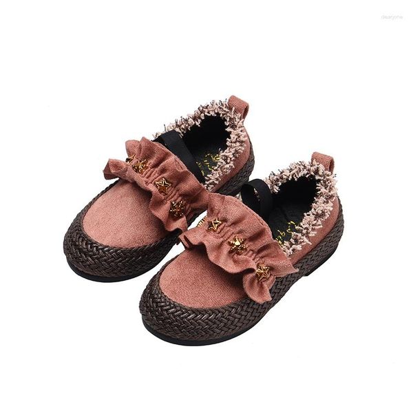 Sapatos esportivos Outono Toddle Bebê Crianças Planas Crianças Meninos Veludo Macio Sapato Meninas Casuais Outono Clássico Escolar Ervilhas