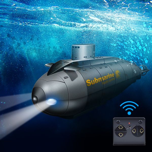 Barcos Elétricos/RC 2.4G 6 Canais Barco Submarino Nuclear Controle Remoto Sem Fio Brinquedo para Crianças de Mergulho Mini Controle Remoto Brinquedos de Barco Submarino RC 230629