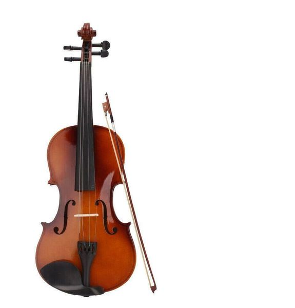 Nuovo violino acustico per adulti 4/4 per destrimani con astuccio per arco colofonia per principianti