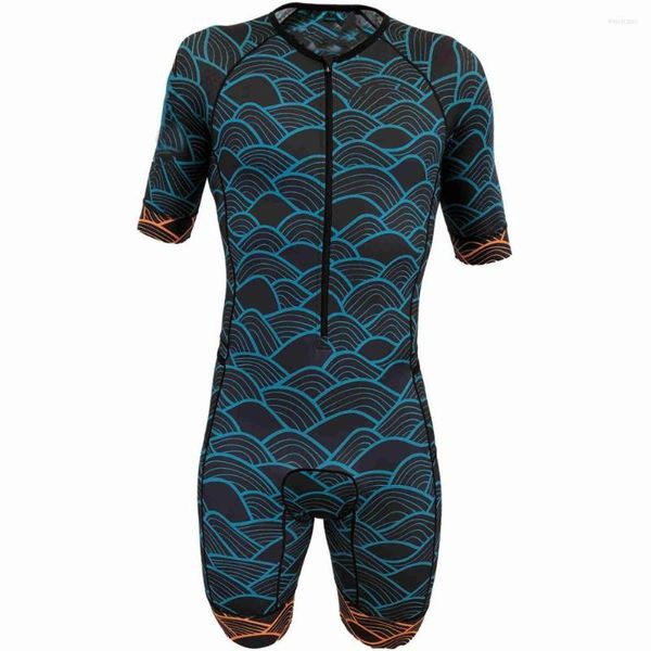 Гоночные комплекты 2023 Pro Team Triathlon Suit Men's Summer без рукавов Велосипедный трикотаж Skinsuit Комбинезон Maillot Ropa Ciclismo Set