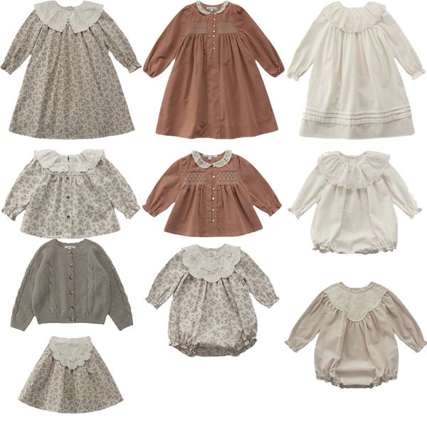 Completi di abbigliamento Vestiti per bambina Lou Marca Inverno Abiti per bambini per ragazze Maglione a maniche lunghe carino Principessa Cotone Velluto a coste Ragazzi Capispalla 230630