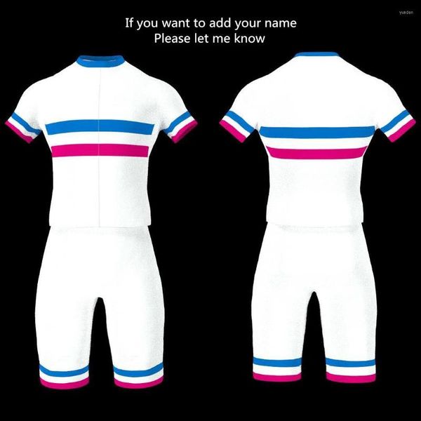 Camisas de ciclismo Tops Conjuntos de corrida Conjuntos de corrida 2023 masculino Pro Triathlon Skin Suit Manga curta Macacão Race Fit Speed Ciclismo Roupas Trisuit Road Mtb Conjunto de verão