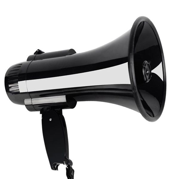 Alto -falantes portátil megafone -falante BullHorn 30 watt Power Handheld Microfone embutido Sirene Sirene Alarme Control e Strap