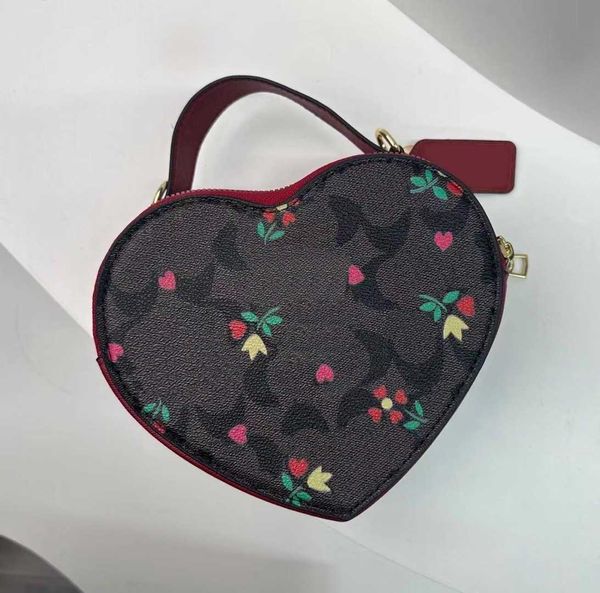 Ofertas da Vogue CA Bolsa de grife em forma de coração Bolsas de ombro em cadeia Bolsas femininas com zíper Bolsas crossbody com coração quadrado Carteira para mulher Bolsa com alça de mão 230201