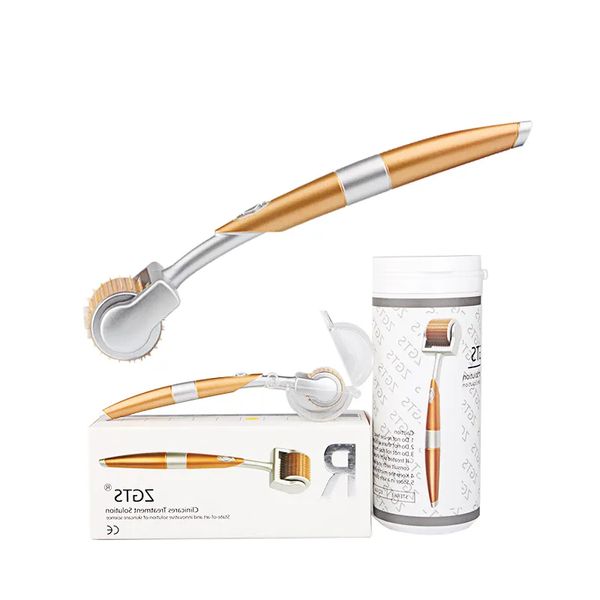 Ролик MicroNeedle Gold Titanium Needle 192 Microneedles Derma Roller для роста волос