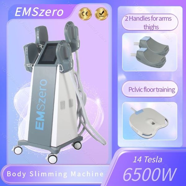 Neo EMSSLIM NEO Nova 14 Tesla Equipamento de fortalecimento muscular e fitness 6500 W de alta potência 4 alças NEO trabalhando simultaneamente Máquina Emszero mais vendida