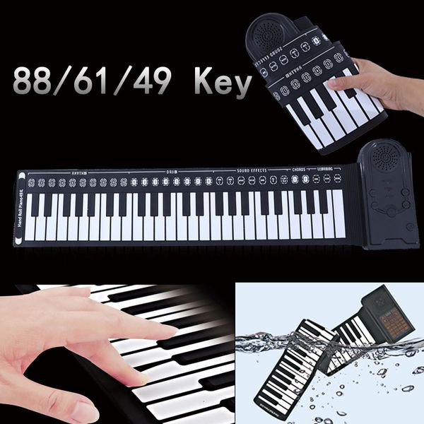 Baby Music Sound Toys Electronic Hand Roll Piano 49 61 88 Strumenti a tastiera per principianti chiave Bambini Giocattoli di apprendimento per bambini Ragazzi Musicali Ragazze Musica 230629