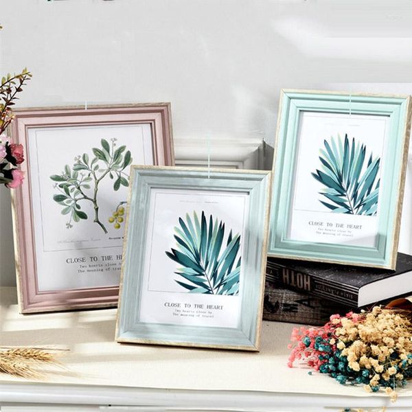 Frames 5/6/7/10/12 Zoll Po-Rahmen Wandmontiertes europäisches Holz-Wandbehangbild Klassisch Modern Eingang Home Decor DIY