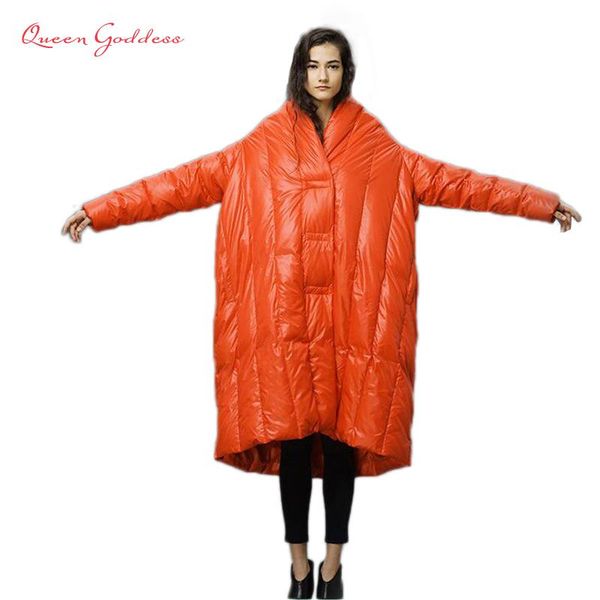 Jacken 2020 Original Design Winter Down Jacke Frauen Mode Range Long Lose Mantle Down Coat High Wailty Parkas warme Outwear