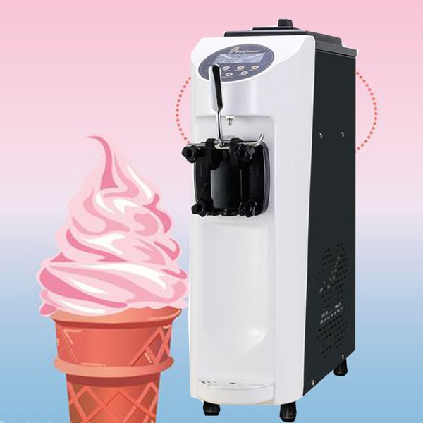 LINBOSS Soft Ice Cream Machine Comercial Aço Inoxidável 110V 220v 3 Sabores Soft Icecream Machine 16L/H Vertical