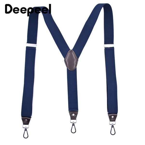 Altri accessori di moda 1Pc 3 5x120cm Uomo Adulto 3 Clip Gancio Fibbia Cinturino Tipo Y Elastico Regolabile Bretelle per Jeans Abito casual Accessorio di abbigliamento 230629