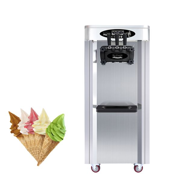 Macchina per gelato soft LINBOSS di alta qualità Macchina per gelato a cono dolce da tavolo commerciale italiana 2000w