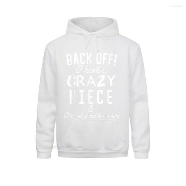 Herren-Kapuzenpullover, Sweatshirts, Herren-Kapuzenpullover, lange Ärmel, Damen-Sweatshirts, lustiger Tante-Onkel-Kapuzenpullover, übergroßer Kapuzenpullover „Back Off I Have A Crazy Niece“, bequeme Kapuzen 1DI3