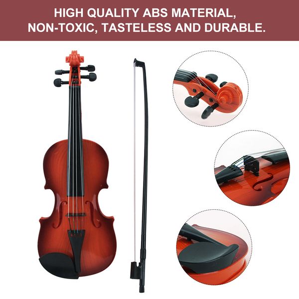 Brinquedos sonoros musicais para bebês educativos simulados para crianças, brinquedos acústicos para violino, presentes para crianças, cordas ajustáveis, musicais para iniciantes, desenvolver brinquedos de simulação de talentos para bebês 230629