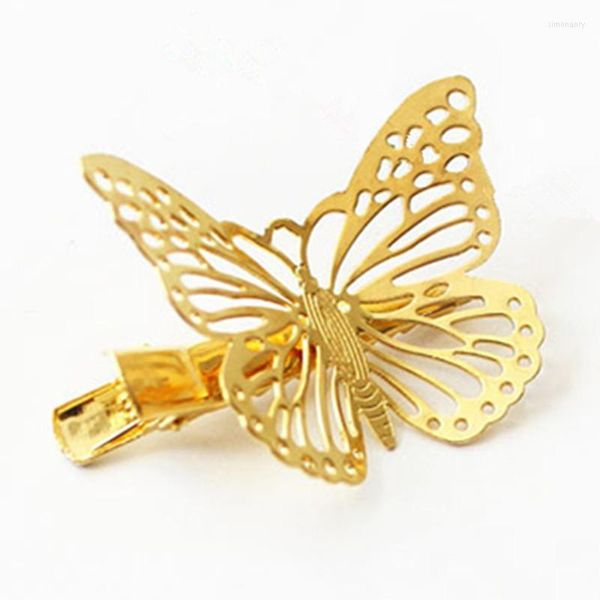 Haarspangen Haarspangen Verkauf Mode Frauen Glänzende Goldene Schmetterling Clip Haarnadel Zubehör Kopfschmuck Mädchen Geschenke Großhandel Stre22