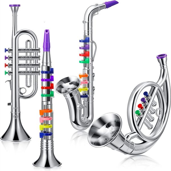 Brinquedos sonoros de música para bebês Clarinete clássico Trompete Saxofone Imitação Instrumento musical Brinquedos Meninos Menina Ferramenta de aprendizagem de educação infantil para crianças 230629