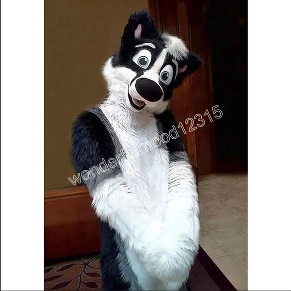 Stitching Cute Husky Dog Fox Suit Giochi di ruolo Costumi di mascotte Carnevale Regali di Hallowen Unisex Adulti Fancy Party Games Outfit Holiday Outdoor Advertising Outfit Suit