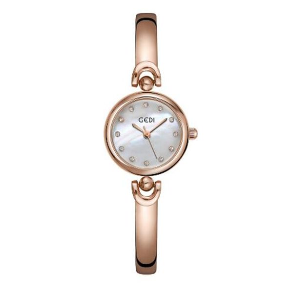 2023 Armbanduhr im stilvollen und minimalistischen Stil, rundes Zifferblatt mit vielseitigem wasserdichtem Armband, Quarzuhr