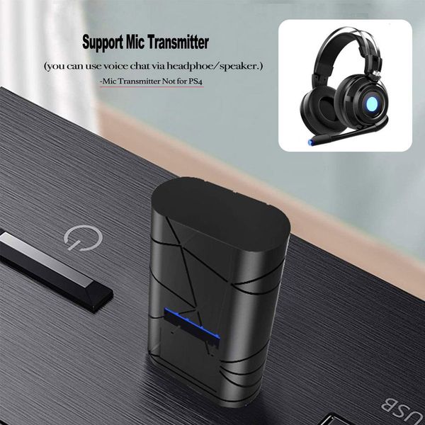 Cortinas tebe usb bluetooth 5.0 transmissor suporte aptx sem fio bluetooth fone de ouvido adaptador de áudio para pc desktop ps4/ps5