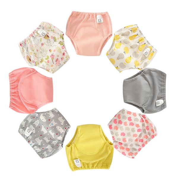 Pannolini di stoffa 8PCS Pantaloni da addestramento per bambini con vasino a rete impermeabili Riutilizzabili Toilet Trainer Panty Underwear Bebe Pannolini di stoffa Slip all'ingrosso 230628