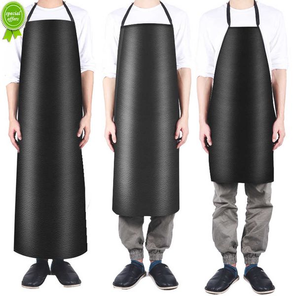 Neue modische wasserdichte PVC-Schürzen, Unisex-Küchenschürze, verstellbar, lange Meeresfrüchte-Markt-Arbeitsschürze, Restaurant Nails Studios Uniform