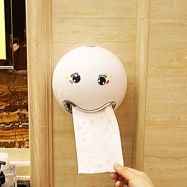Porta carta igienica Scatola portarotolo Portarotolo a forma di palla Sorriso impermeabile Bagno Carino Forniture per la conservazione della toilette 230629