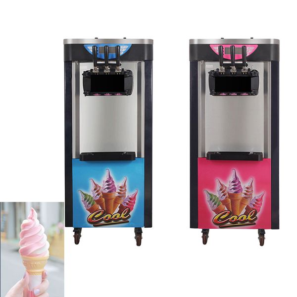 LINBOSS 3 Sapore Soft Serve Ice Cream Machine Maker Acciaio inossidabile Uso commerciale 26LH 110v 220v