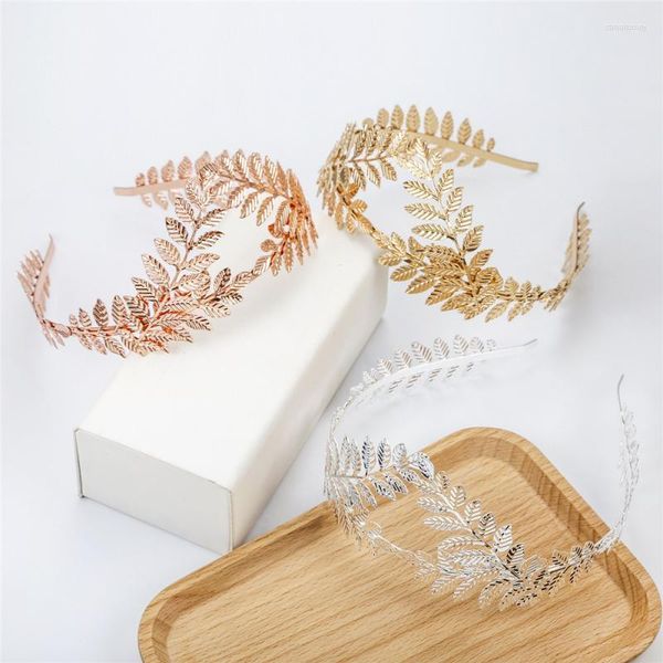 Grampos de cabelo Presilhas Folha Coroa Noiva Tiara Elegante Clássico Barroco Dama de Honra Acessório Design Exclusivo Tiaras DropshipHair