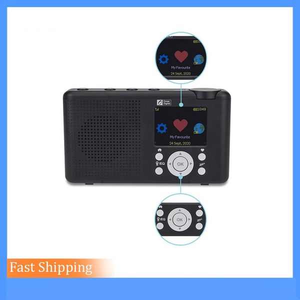 Rádio 2022 novo wr23f portátil wifi internet rádio bluetooth alto-falante multifuncional fm rádio digital para dan + com bateria