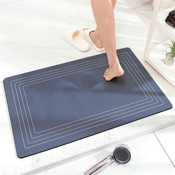 Alfombras Alfombra de piso Fácil de limpiar Secado rápido Poliéster Multifuncional Súper suave absorbente Alfombrilla de ducha Suministros de baño