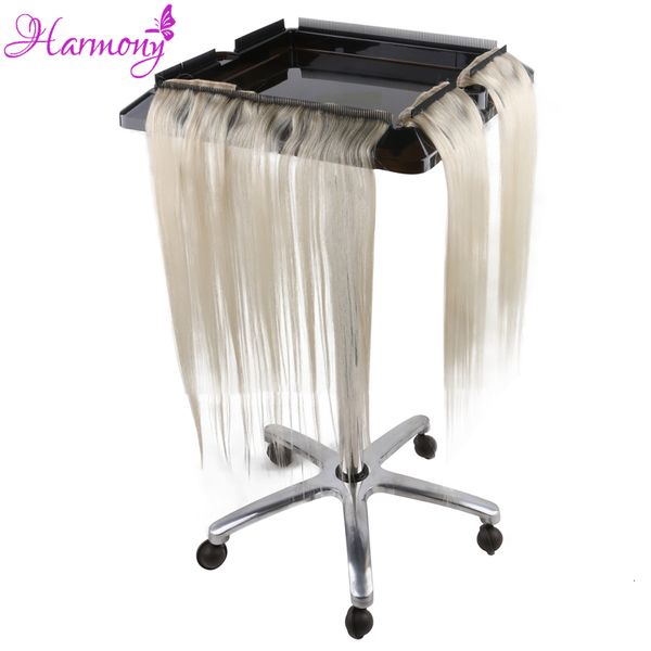 Perückenständer Harmony Plus Hair 1 Stück Friseur-Friseurwagen Beweglicher Edelstahl-Schönheitssalonwagen für I-Tip-Haarverlängerungen 230629