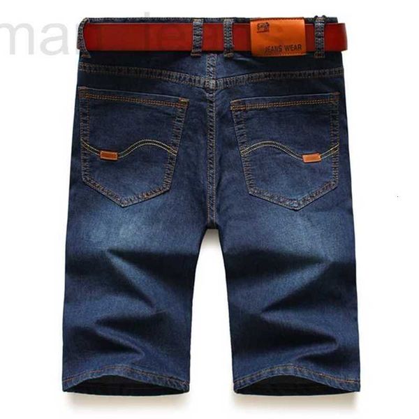 Jeans Masculino Designer Masculino Business Casual All-Match Fino Clássico Moda Marca Solto Shorts Denim Elástico Verão Azul Calça Cinco Pontos