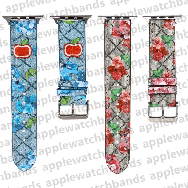 G Luxury Apple Watch Strap Designer Watch Band per apple watch ultra series 8 3 4 5 6 7 38mm 42mm 44mm 49mm Cinturino in pelle colorata iwatch Band Armband ap Cinturini per orologi Smart Straps