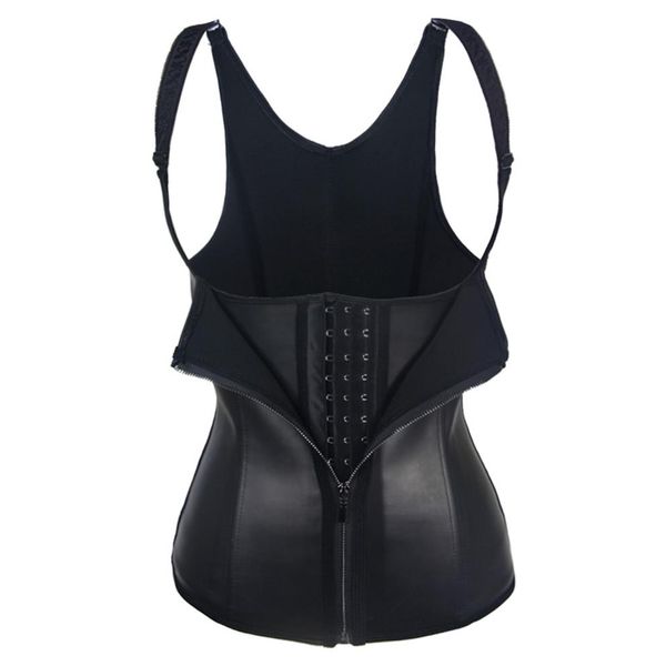 Whole-Zip Latex Waist Trainer Tummy Control Vita da donna Bodycon Corsetti Cincher Body Shaper Body Vest Underwear Postpartu2849