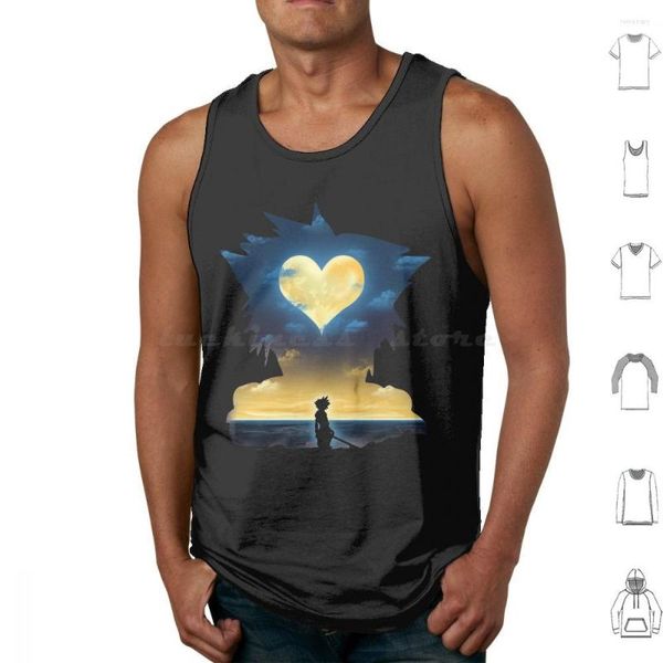 Regatas masculinas Kingdom Landscape Print Cotton Moon Hearts Sora Heartless Jrpg Titanmasterrace Kingdomheartsmemes