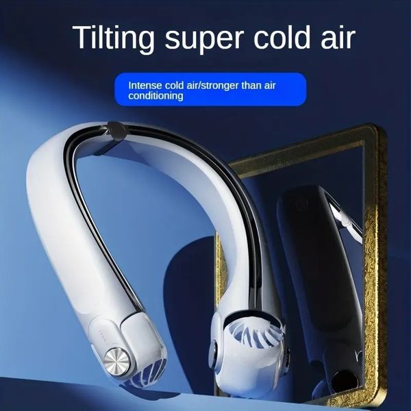 Мини-вентилятор Whisper-Quiet Neck Hanging Fan: портативный, легкая тренировка, перезаряжаемый, с турбонаддувом через USB, идеальный подарок