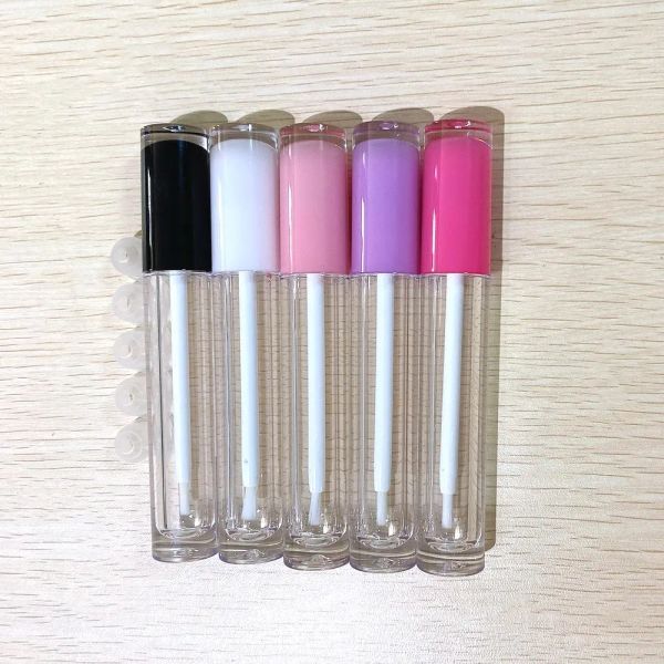 100 Stück 5 ml leere Lipgloss-Röhren, Lippenglasur-Pinsel, Zauberstab, Make-up, Kosmetikbehälter, Lippenstift, Lippenbalsam, nachfüllbar, DIY-Lipgloss-Röhre