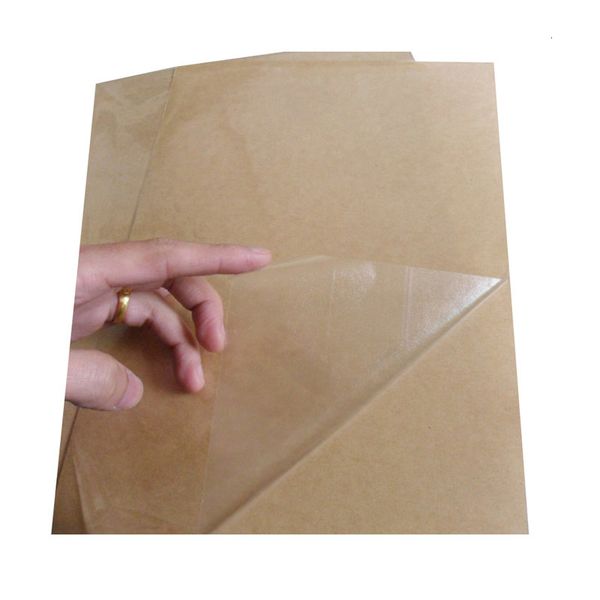 Selbstklebende Aufkleber, selbstklebend, A4, blanko, transparent, transparentes PET-Etikettenpapier für Laserdrucker oder gebrauchte Laminierfolie 230630