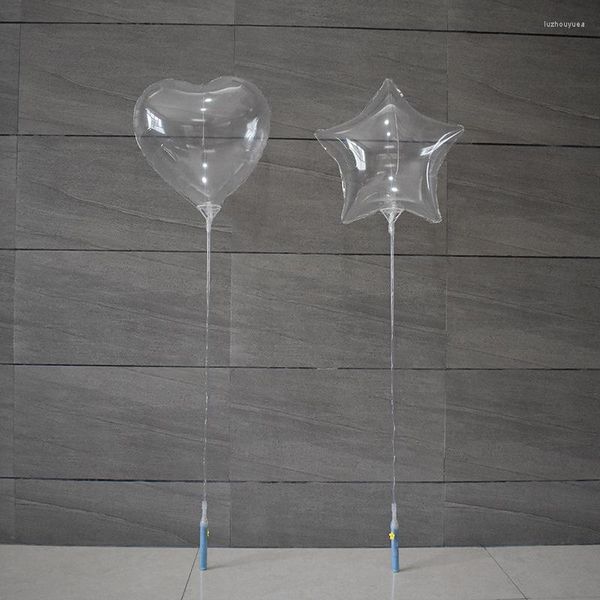 Украшение для вечеринки 50PCS Clear Heart Star Bobo Balloon With Led Strip Wire Luminous Balloons Wedding Birthday Toy Lin2206