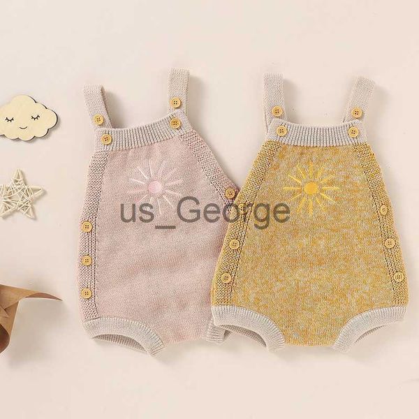 Kleidungssets FOCUSNORM Schöne 018M Baby Junge Mädchen Strickpullover Strampler Ärmellos Gestickte Sonne Overall Outwear Warme Herbst J230630