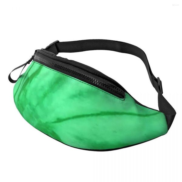 Bel çantaları yeşil kravat boya çantası spiral girdap seyahat unisex paketi polyester komik
