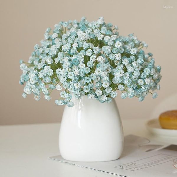 Fiori decorativi Gypsophila artificiale Bianco Baby Breath Fiore Matrimonio Sposa Bouquet floreali fai da te Decorazione vaso per la casa 23 cm