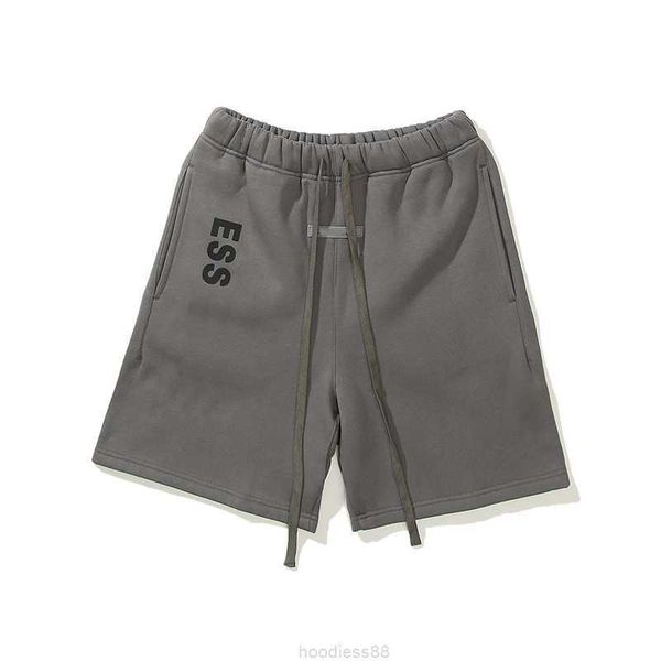 Plus size shorts masculinos curtos calças pesadas de borracha grande carta impressão shorts femininos 100% algodão puro qualidade superior