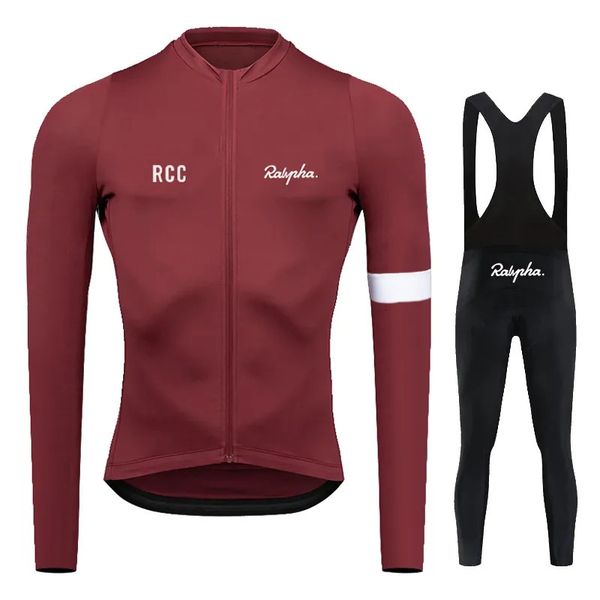 Conjuntos de camisa de ciclismo 2023 raphaful primavera outono conjunto dos homens manga longa ropa ciclismo roupas bicicleta bib calças mtb uniforme 230928