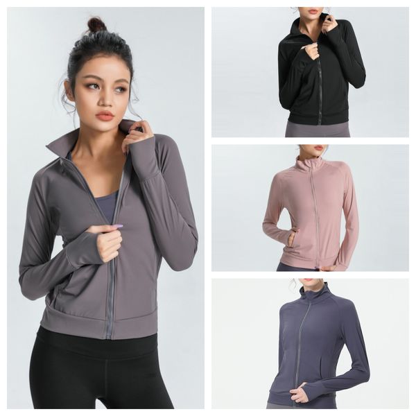 Neuer Look, Kostümjacke, Mantel, Catsuit, Reißverschluss, sexy, bequem, Sport für Damen, Laufen, Workout, durchgehender Reißverschluss, schmale Passform, Yoga