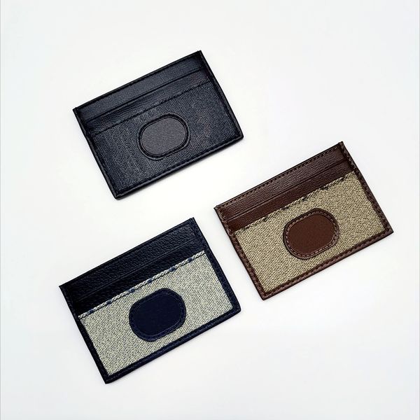 Titular de cartões bancários de designer de homens de moda Slim Wallet Luxury Credit Titular Mini Card Wallet Totholder With Box
