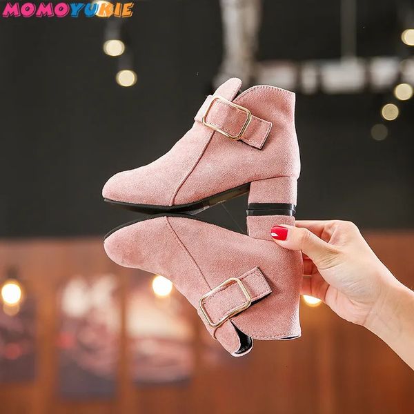 Botas menina infantil 2023 estilo de inverno edição coreana sapatos de neve única moda crianças adicionar reunindo curto 230928