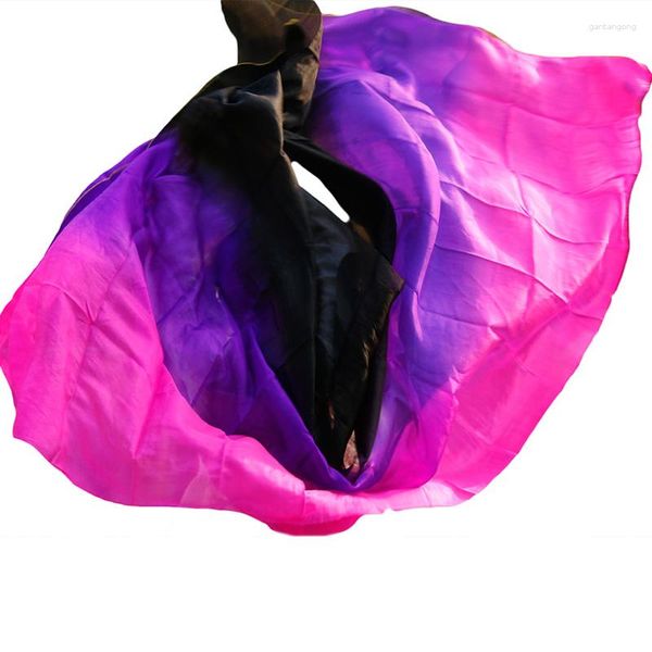 Palco desgaste seda barriga dança adereços véu mulheres crianças acessórios mão tingida pode ser personalizado 200/250cm véus