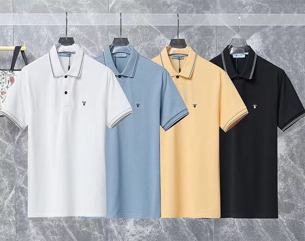 Polo para hombre Polos de diseñador Camiseta para hombre Sudadera Camiseta Polo Top Medio cárdigan Botón Letra frontal Impresión Camiseta transpirable Tallas grandes