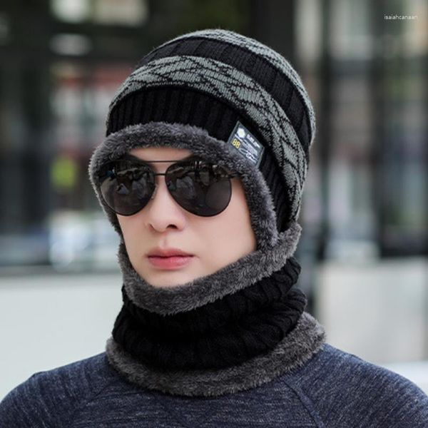 Baretten Merk Skullies Mutsen Winter Hoeden Voor Mannen Sjaal Gebreide Muts Cap Beanie Mannelijke Homme Gorro Motorkap Caps